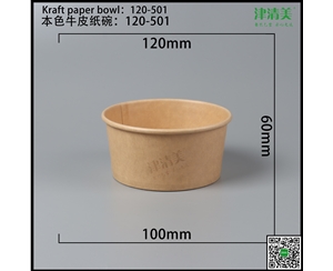 石家庄本色牛皮纸碗-120-501